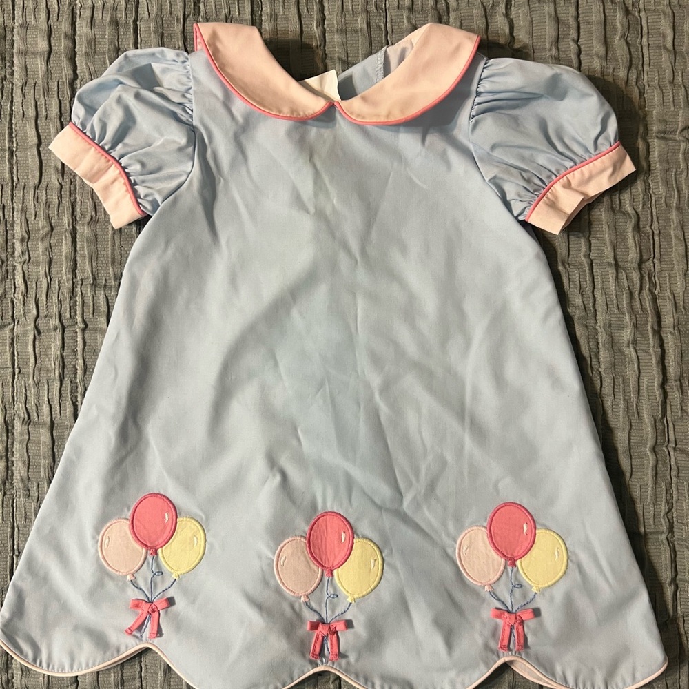 Adorable Birthday Dress with Balloon Embroidery